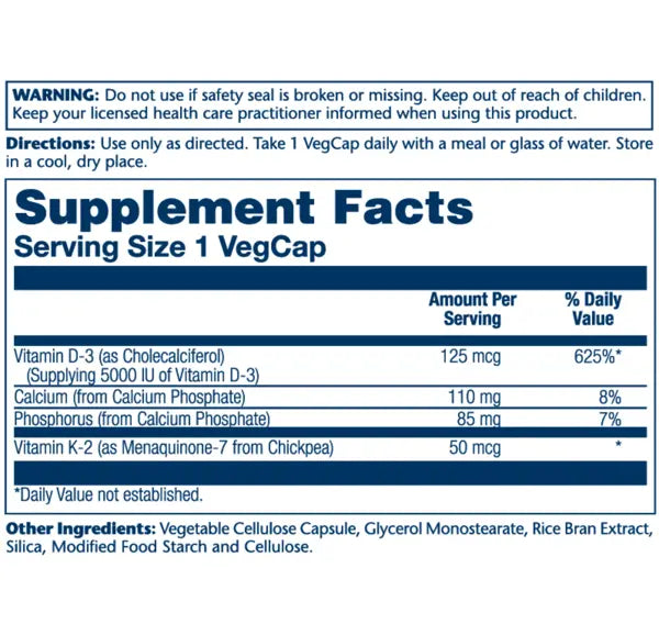 Vitamin-D-3/K-2 125 Mcg/50Mcg